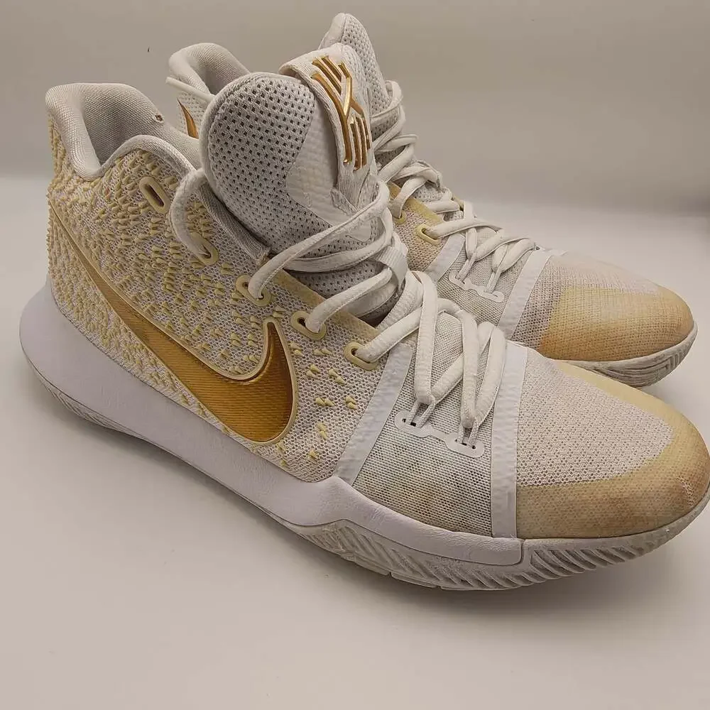 Nike Kyrie 3 Ivory Gold Summer Pack Basketball Shoes Mens Size 9 852395-902